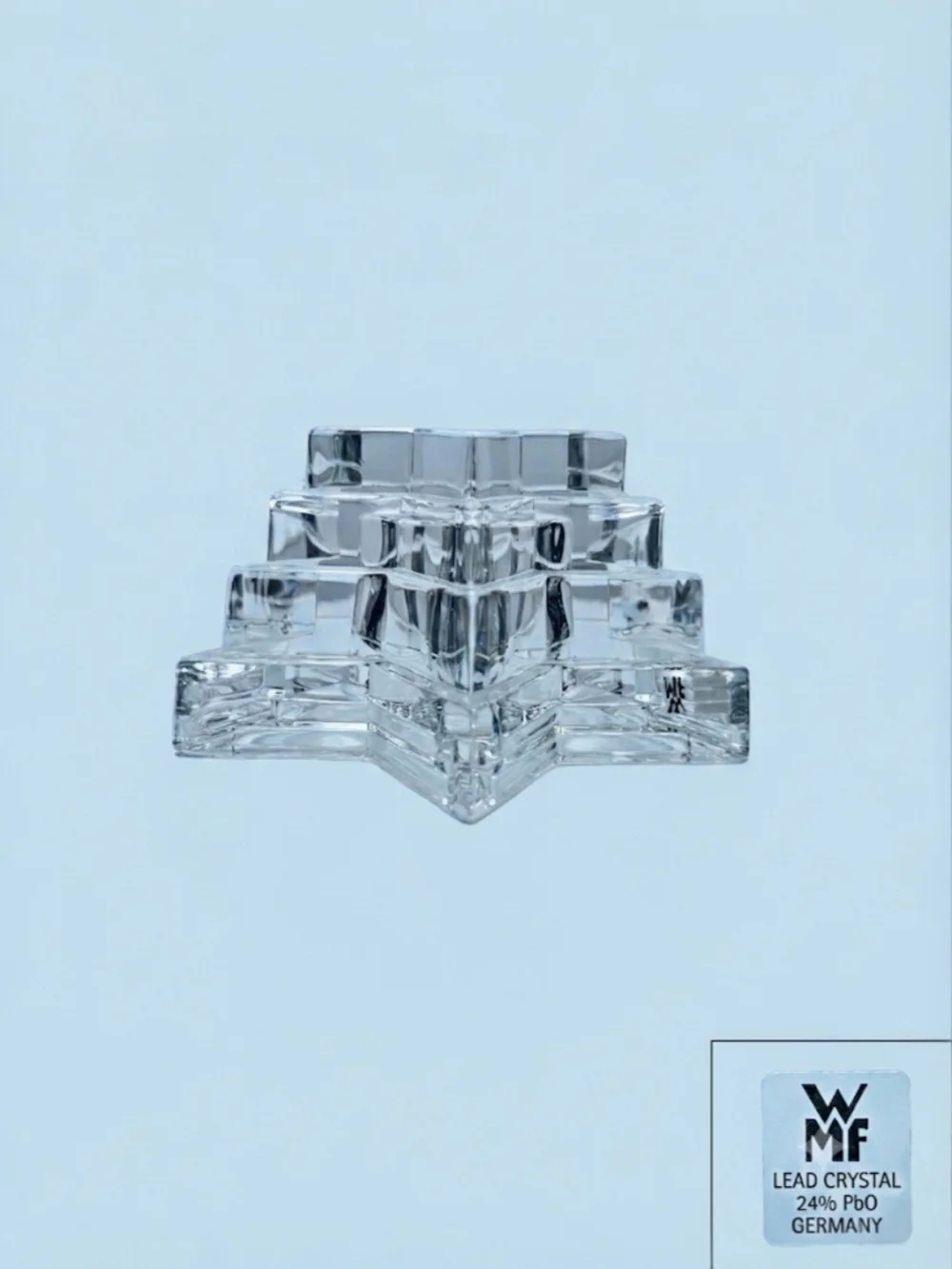 WMF Star-Shaped Lead Crystal Candle Holder - Clear ♡